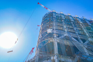 建設中の高層ビル © kanzilyou