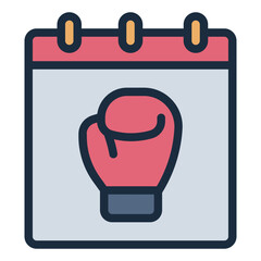 Boxing event calendar icon
