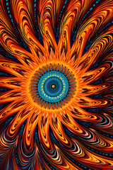 Vibrant Geometry: A Mesmerizing Masterpiece of Hypnotic Pattern Art
