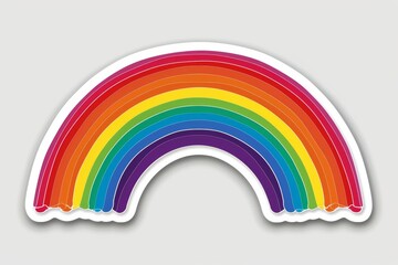 LGBTQ Sticker ingenious design. Rainbow equality sticker motive love self worth diversity Flag illustration. Colored lgbt parade demonstration corps. Gender speech and rights lgbtq+ allies