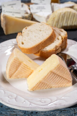 Munster gerome French cheese, strong-smelling soft cheese with subtle taste, made mainly from milk first produced in Vosges mountains