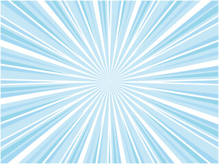 勢いよく放射する集中線背景素材_水色