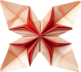 paper art origami isolated on white or transparent background,transparency