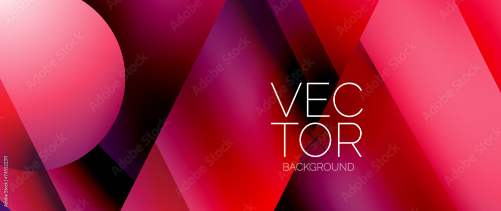 Poster Captivating abstract backdrop composed of interlocking triangles and circles, forming an intriguing dance of shapes and patterns that exude both elegance and modernity