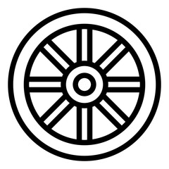 Fototapeta premium Wagon Wheel icon