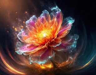 Obraz premium デジタルの花