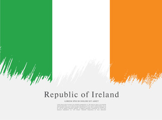 Flag of Ireland, vector illustration