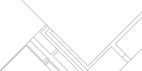 Abstract architectural drawings with geometric lines, black and white stripe geometric background, Abstract industrial Design random lines black on white background, Paper geometric background.