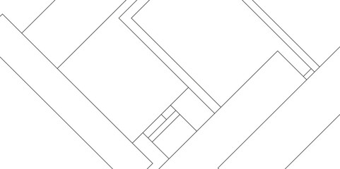 Abstract architectural drawings with geometric lines, black and white stripe geometric background, Abstract industrial Design random lines black on white background, Paper geometric background.