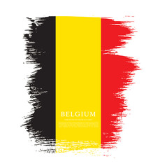 Flag of Belgium, brush stroke background