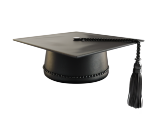 graduation cap for graduates white background on isolated 
