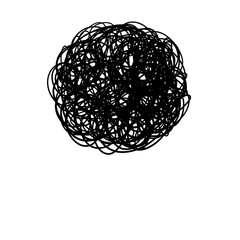 circle scribble in black 