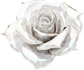 grey rose,grey crystal shape of rose,rose made of crystal,flower made of crystal isolated on white or transparent background,transparency 