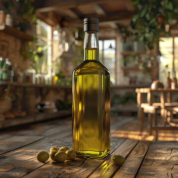 bottle of premium olive oil for mockup