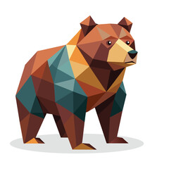 Bear triangle shape vector illustration