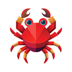 Crab triangle shape vector illustration.