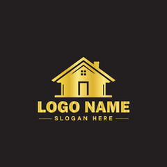 Real estate logo property house home construction building logo icon editable vector