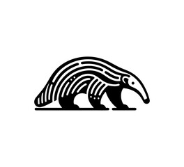 Anteater Abstract Minimal Vector Logo icon