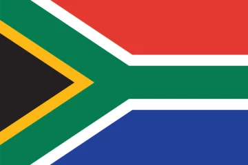 Fotobehang Flag of South Africa, brush stroke background © Igorideas