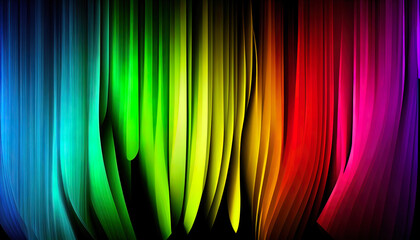 Naklejka premium Wallpaper with rainbow gradient colors. Ai generated.