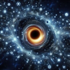 Artificial intelligence and black hole with Generative AI.