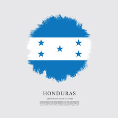 Obraz na płótnie Canvas Flag of Honduras, brush stroke background