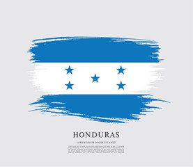 Flag of Honduras, brush stroke background