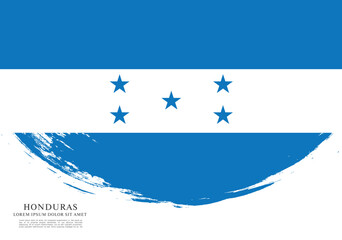 Flag of Honduras, brush stroke background