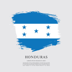 Flag of Honduras, brush stroke background
