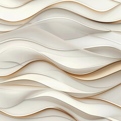 An elegant white background with wavy creamy pattern