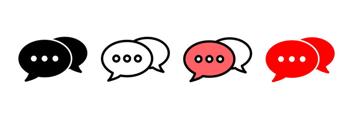 Chat icon vector illustration. speech bubble sign and symbol. comment icon. message