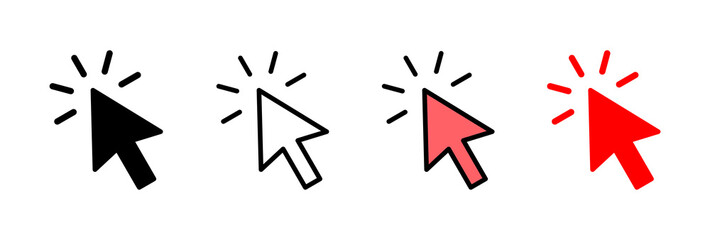 Click icon vector illustration. pointer arrow sign and symbol. cursor icon