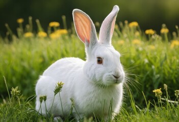 Obraz premium A rabbit in a meadow