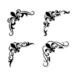 Text separator Baroque decoratice divider book typography ornament design elements vintage dividing shapes Border illustration