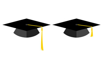 Graduation cap, degree hat vector illustration