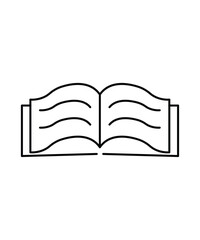 open book icon, vector best line icon.