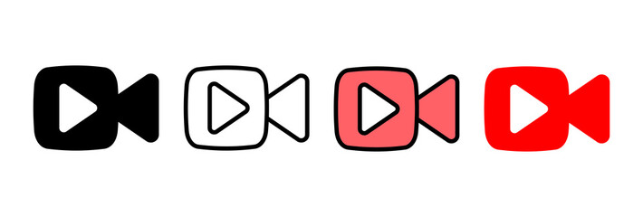 Video icon vector illustration. video camera sign and symbol. movie sign. cinema