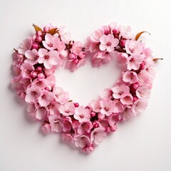 ハートの形のサクラの花