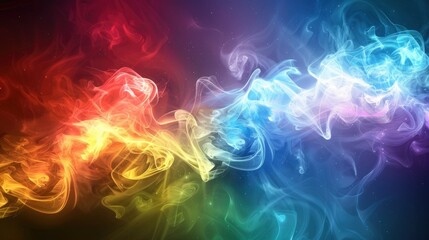 Obraz na płótnie Canvas colorful smoke on dark background - generative ai