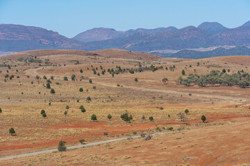 Obraz premium Scenery from the Stokes Hill lookout area of the Flinders Ranges