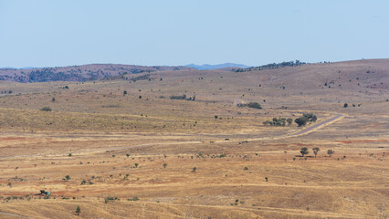 Fototapeta na wymiar Scenery from the Stokes Hill lookout area of the Flinders Ranges