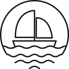 Simple Line Icon Beach