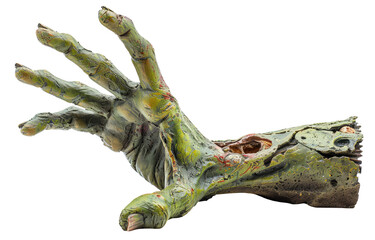 Fototapeta premium Zombie hand isolated on transparent background