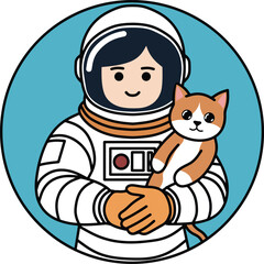 Astronaut hand drawn
