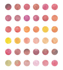 Highlight icons watercolor round background