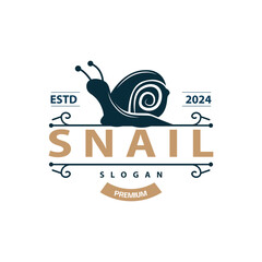 Snail logo design silhouette slow nature animal illustration simple vector snail product brand inspiration