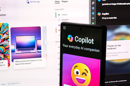 Microsoft Copilot android application on a cellphone.