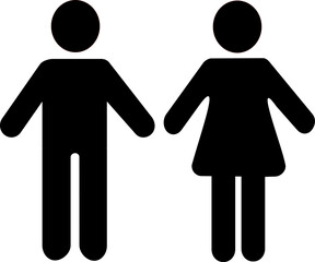 Boy and girl icon, male and female symbols. Replaceable vector design.