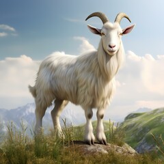 Obraz premium goat in the mountains