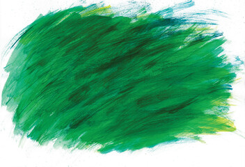 Dark Green Brush Gouache Watercolour Scribble